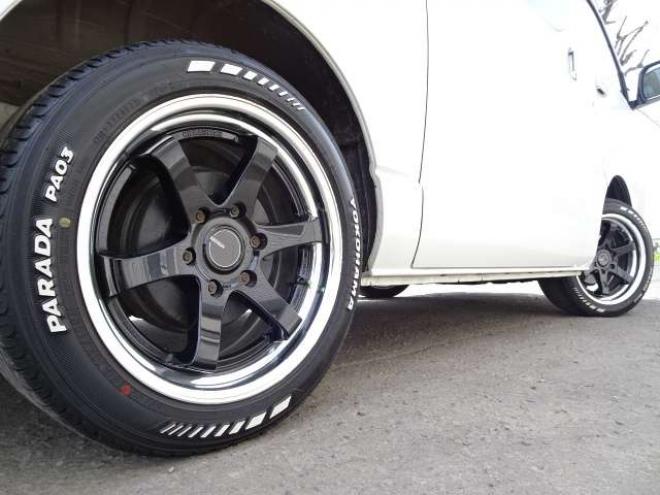 ハイエースバン2.7 スーパーGL ダークプライム ワイド ミドルルーフ ロングボディ 4WD　本州車　保証1年/走行距離無制限 4WD　後期仕様　モデリスタエアロ　両側パワースライドドア　舞杏KBレーシング2アルミホイール　ALPINE製ナビ　地デジ　バックカメラ　現行型ドアミラー　スマートキー ベットキット 2700