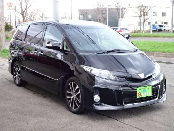 エスティマ3.5 アエラス 4WD　本州車 保証1年/走行距離無制限 4WD　3500cc　両側パワースライドドア　純正ナビ　地デジ　バックカメラ　Bluetooth接続　純正HID　18インチAW　ビルトインETC　ダウンサス　7人乗り　冬タイヤ付き 3500