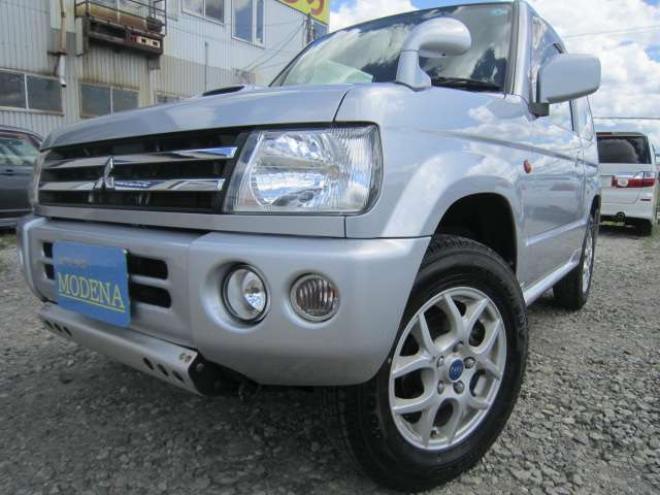 パジェロミニVR 4WD　ターボ 5速MT 切替式4WD フォグ アンダーガード ドアバイザー 背面ハードケース シートヒーター CD 社外アルミ 夏冬タイヤ付 1年間走行無制限保証付 660