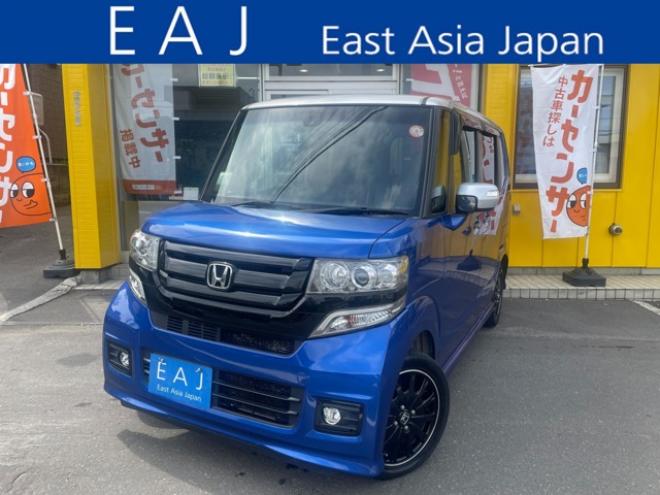 N-BOXカスタムG ターボ Lパッケージ 2トーンカラースタイル 4WD　1年走行距離無制限保証付/後期型/ナビ・フルセグTV/バックカメラ/ETC/前後ドライブレコーダー/キー2本/両側パワースライドドア/純正オールブラック15インチホイール/2トーンカラー/車検整備2年付/法定整備/修復歴無 660
