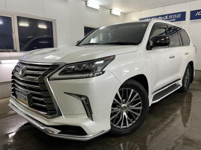 レクサスＬＸ５７０　本州仕入　寒冷地仕様　禁煙車　純正２０インチＡＷ　レクサスセーフティセンス　マークレビンソン　モデリスタスポイラー　純正ブラックレザーシート　社外１８インチＡＷ＋スタッドレスタイヤ　パノラミックビュー 4WD 5700 5Dr