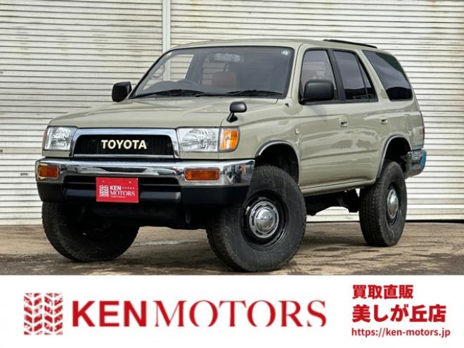 ハイラックスサーフ3.0 SSR-G ワイドボディ ディーゼルターボ 4WD　リフトアップ　全塗装済ベージュ　アルミホイール　メッキバンパー　サンルーフ　ETC　パワステ　パワーウィンドウ　ABS　キーレスエントリー　エアコン　寒冷地仕様 3000