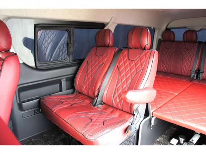 ハイエース2.7 GL ロング ミドルルーフ 4WD　IFUU製　IF-WB8　10人乗り対面ラウンジベッド仕様　415COBRAクリーンルック3フロントスポイラー&バッドラッカー毒牙18インチAW　イクリプス製10.1インチフローティングナヒ　純正EGスターター 2700