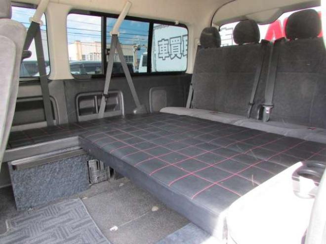 ハイエース2.7 GL ロング ミドルルーフ 4WD　電動パワースライドドア/ETC/ドライブレコーダー/社外ナビ/フルセグTV/バックカメラ/LEDヘッドライト・フォグ/キーレス/エンジンスターター/ベッドキット 2700