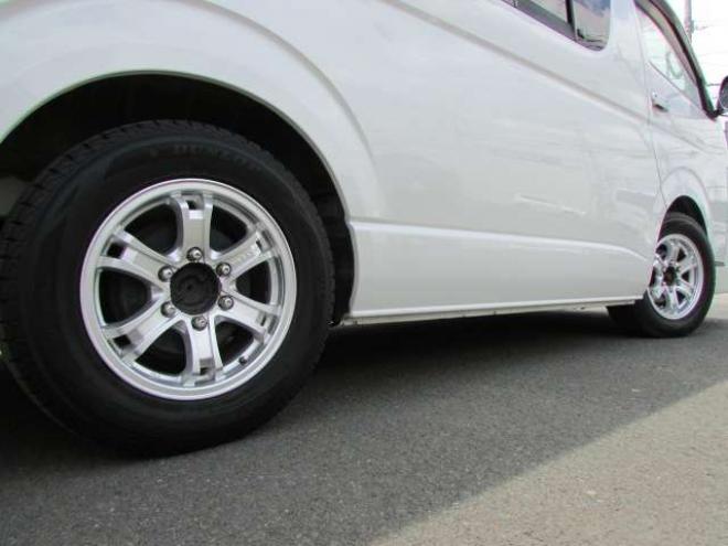ハイエース2.7 GL ロング ミドルルーフ 4WD　電動パワースライドドア/ETC/ドライブレコーダー/社外ナビ/フルセグTV/バックカメラ/LEDヘッドライト・フォグ/キーレス/エンジンスターター/ベッドキット 2700
