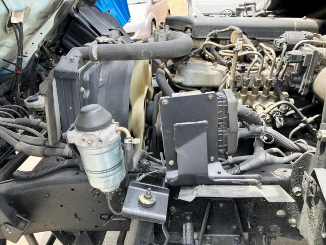 エルフ中古　ワイド高床　4WDファームダンプ　中型トラック
