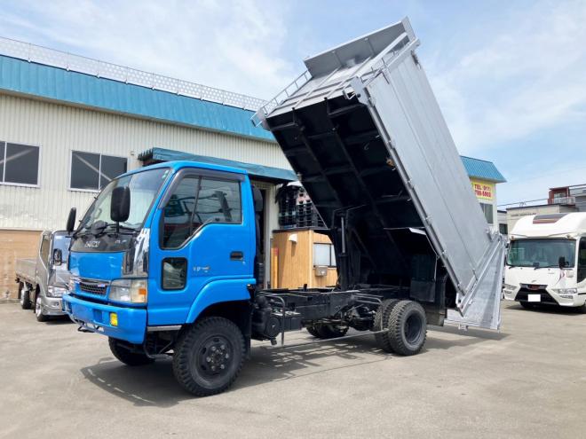 エルフ中古　ワイド高床　4WDファームダンプ　中型トラック