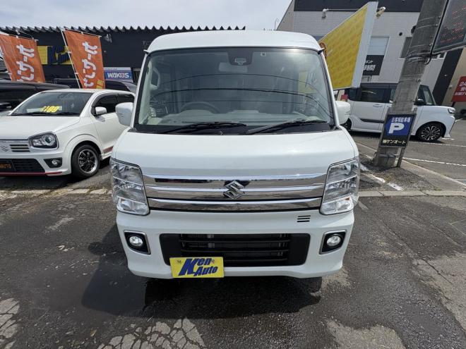 エブリイEVERY WAGON 4WD PZ-SP寒冷地仕様　ハイルーフ　リビルトエンジン　両パワスラ　オートステップ　ブレーキアシスト　VSC　HID ブルートースナビ　バックカメラ　PUSHスタート　スペアーアリ　エンジンスターターETC　夏タイヤ新品スタットレス付全磨き済 4WD 660 5Dr
