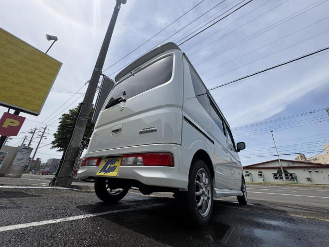 エブリイEVERY WAGON 4WD PZ-SP寒冷地仕様　ハイルーフ　リビルトエンジン　両パワスラ　オートステップ　ブレーキアシスト　VSC　HID ブルートースナビ　バックカメラ　PUSHスタート　スペアーアリ　エンジンスターターETC　夏タイヤ新品スタットレス付全磨き済 4WD 660 5Dr