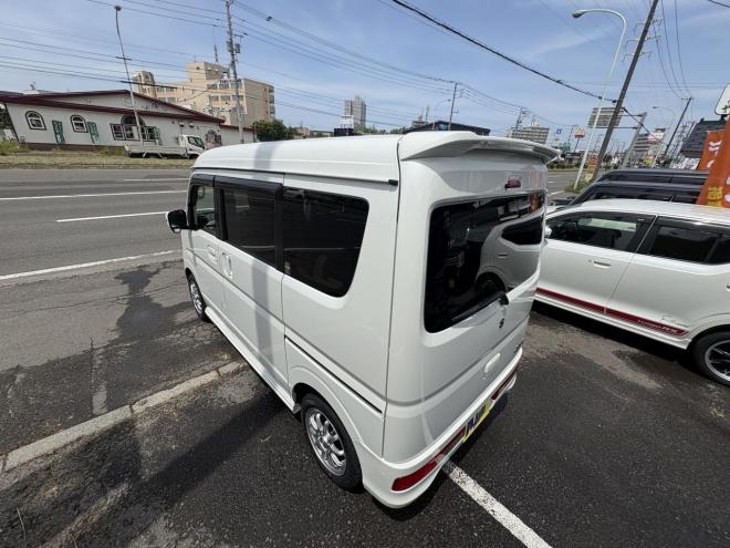 エブリイEVERY WAGON 4WD PZ-SP寒冷地仕様　ハイルーフ　リビルトエンジン　両パワスラ　オートステップ　ブレーキアシスト　VSC　HID ブルートースナビ　バックカメラ　PUSHスタート　スペアーアリ　エンジンスターターETC　夏タイヤ新品スタットレス付全磨き済 4WD 660 5Dr