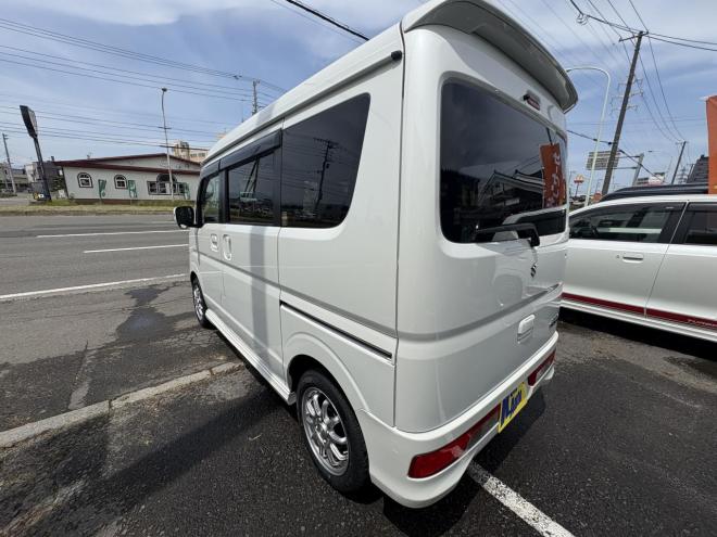 エブリイEVERY WAGON 4WD PZ-SP寒冷地仕様　ハイルーフ　リビルトエンジン　両パワスラ　オートステップ　ブレーキアシスト　VSC　HID ブルートースナビ　バックカメラ　PUSHスタート　スペアーアリ　エンジンスターターETC　夏タイヤ新品スタットレス付全磨き済 4WD 660 5Dr
