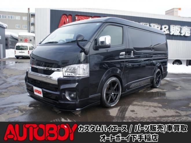 ハイエース2.7 GL ロング ファインテックツアラー 4WD　415COBRA　ファントムヘッドライトシステム&フェイスリフトキット&F/S/R/ルーフスポ/ボンネット/プレステージテールランプ&新作バッドラッカーHP-6　18インチAW　TOYO　H30　225/50R18 2700