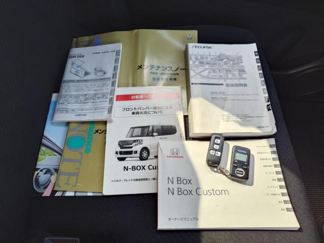 N-BOX カスタムGターボSSパッケージ　ユーザー買取車　当店販売車両　社外ナビ・TV・バックカメラ　Bluetooth　エンジンスターター　ドラレコ前後　プッシュスタート　ETC　オートライト機能　ドアバイザー　タイミングチェーン　JC08モード燃費18.2km/リットル　4WD 660 5Dr