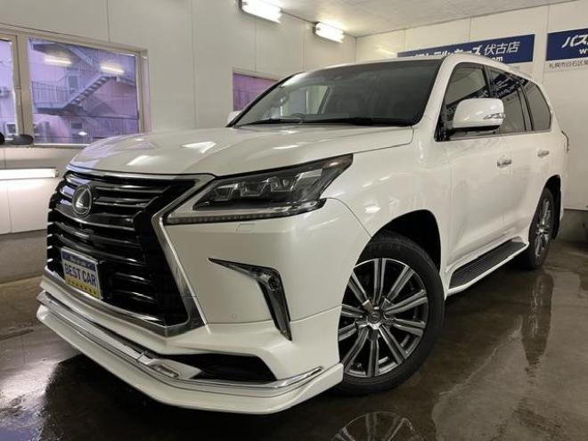 レクサスＬＸ５７０　本州仕入　寒冷地仕様　禁煙車　社外セキュリティ　マークレビンソン　純正２１インチＡＷ　社外１８ＡＷ＋スタッドレスタイヤ付　純正ブラックレザーシート　ヘッドアップディスプレイ　全方位パノラミックビュー 4WD 5700 5Dr