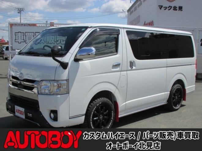 レジアスエース2.8 スーパーGL ダークプライムII ロングボディ ディーゼルターボ 4WD　バン　TRDバンパー&アルパインBIG-X11型　リアヒーター&クーラー　プッシュスタート　スマートキー　　両側スライドドア　ドラレコ　ETC　車線逸脱防止　横滑り防止装置　電動格納ミラー　ベッドキッド 2800
