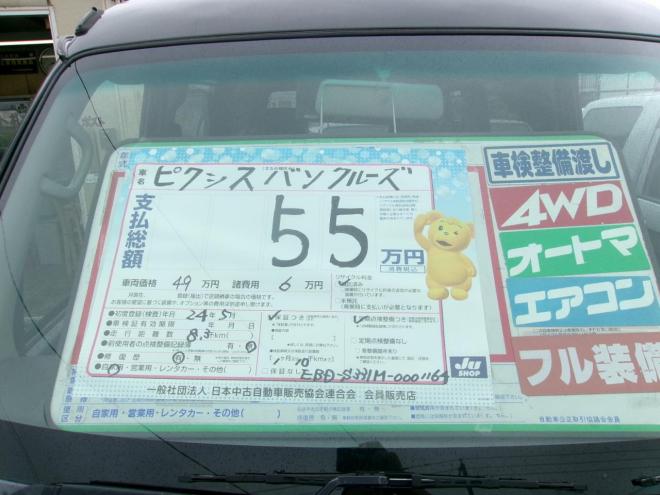 ピクシスバンクルーズ 4WD 660 5Dr