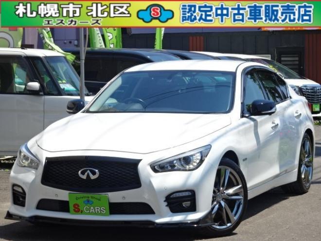 スカイライン3.5 350GT FOUR ハイブリッド タイプSP　本州車　ハイブリッド機構含保証2年/走行距離無制限　4WD　エスカーズカスタム　メーカーナビ　全方位カメラ　黒本革パワーシート　シートヒーター　前後ドラレコ　19インチアルミホイール　LEDヘッドライト 3500