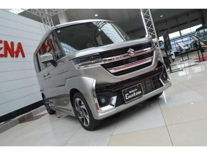 スペーシアカスタム ハイブリッド XSターボ 4WD　ハイブリッド4WDターボセーフティサポート搭載アダプティブクルーズコントロール全方位モニター付9インチナビ両側オートスライドドアLEDステアリングヒーターパーキングセンサー 660