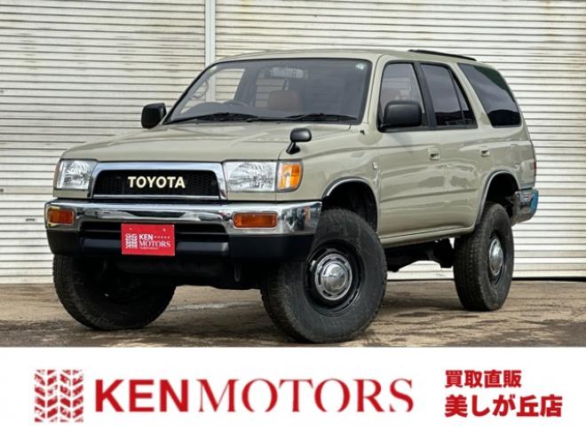 ハイラックスサーフ3.0 SSR-G ワイドボディ ディーゼルターボ 4WD　リフトアップ　全塗装済ベージュ　アルミホイール　メッキバンパー　サンルーフ　ETC　パワステ　パワーウィンドウ　ABS　キーレスエントリー　エアコン　寒冷地仕様 3000