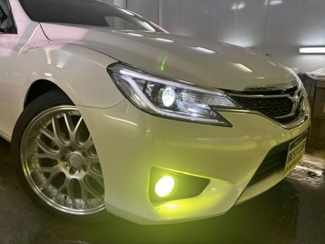 マークX２５０Ｇ　Ｆｏｕｒ　本州仕入　禁煙車　アネーロコラソン１９インチＡＷ　社外１６ＡＷ＋スタッドレスタイヤ付　純正ナビ　フルセグ地デジ　Ｂｌｕｅｔｏｏｔｈオーディオ　ＤＶＤ再生　バックカメラ　ＨＩＤヘッドライト　ＥＴＣ 4WD 2500 4Dr