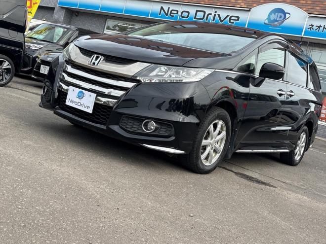 オデッセイ2.4アブソルート 4WD　ローンが不安な方＜優遇ローン＞　本州仕入　純正ナビ　左側パワースライド 4WD 2400 5Dr