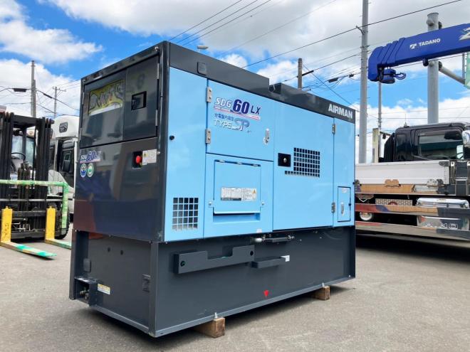 発電機北越エアマン　中古　SDG60LXR-5B1　エンジン発電機　