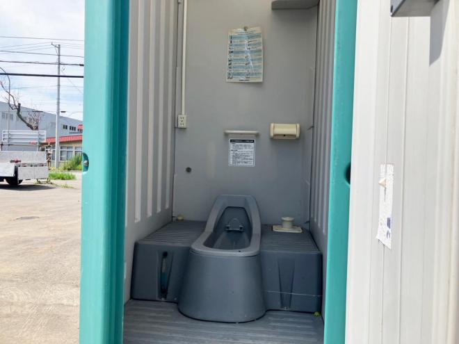 仮設トイレ中古　簡易水洗トイレ　シングル　