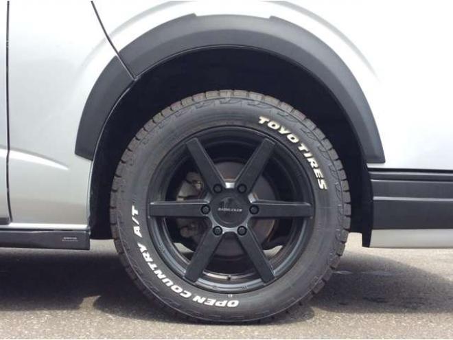 ハイエースバン2.8 DX ロング GLパッケージ ディーゼルターボ 4WD　キーレス　両側スライドドア　415SAFARI丸目キッド　衝突被害軽減システム　車線逸脱防止　横滑り防止装置　パワーヒート　オートマチックハイビーム　バックカメラ　メモリナビ　フルセグTV　　電動格納ミラー 2800