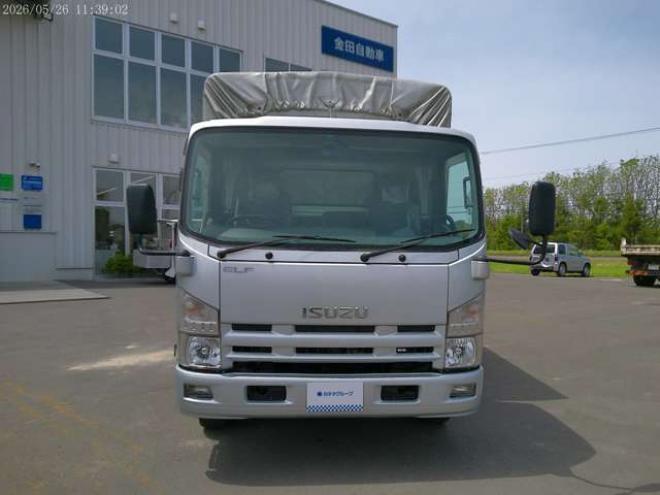 エルフ平ボディ幌付　SDG-NPS85AR　 4WD 2990