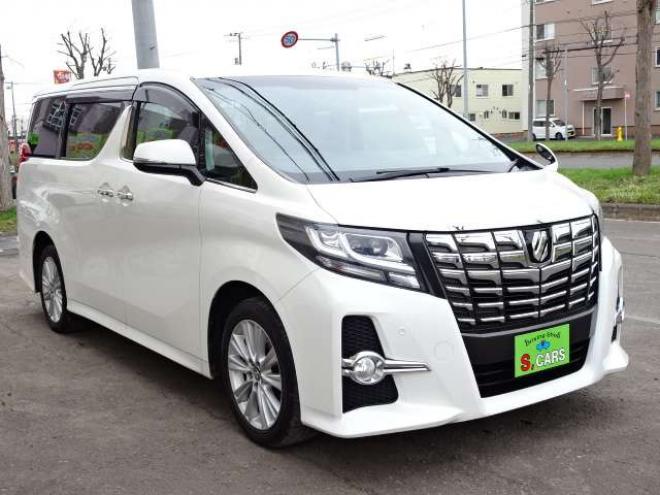 アルファード2.5 S 4WD　本州車　保証1年/走行距離無制限　4WD　両側パワースライドドア　社外9型ナビ　地デジ　バックカメラ　Bluetooth接続　LEDヘッドライト　前後ドライブレコーダー　ビルトインETC　冬タイヤ付属　純正18インチアルミ 2500