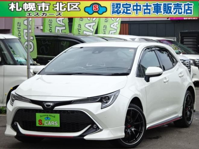 カローラスポーツ 1.2 G Z 4WD　保証1年/走行距離無制限　4WD　トヨタセーフティセンス　　TRDエアロ RAYS/VOLK RACING18AW 純正9インチナビ 地デジ バックカメラ BSM　ヘッドアップディスプレイ　ハーフレザー　ステアリングヒーター 冬タイヤ付 1200