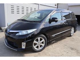 エスティマハイブリッド　2.4 X 4WD　ローダウン・パワースライドドア・ナビ・TV・バックカメラ 2400