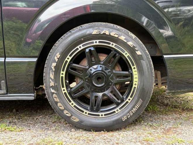 ハイエースバン2.7 スーパーGL ダークプライムII ワイド ミドルルーフ ロングボディ 4WD　ワンオーナー車社外テール　社外ナビ　後席モニターバックカメラ　ハーフレザーシート　ベットキット 2700