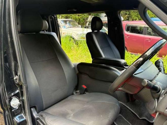 ハイエースバン2.7 スーパーGL ダークプライムII ワイド ミドルルーフ ロングボディ 4WD　ワンオーナー車社外テール　社外ナビ　後席モニターバックカメラ　ハーフレザーシート　ベットキット 2700