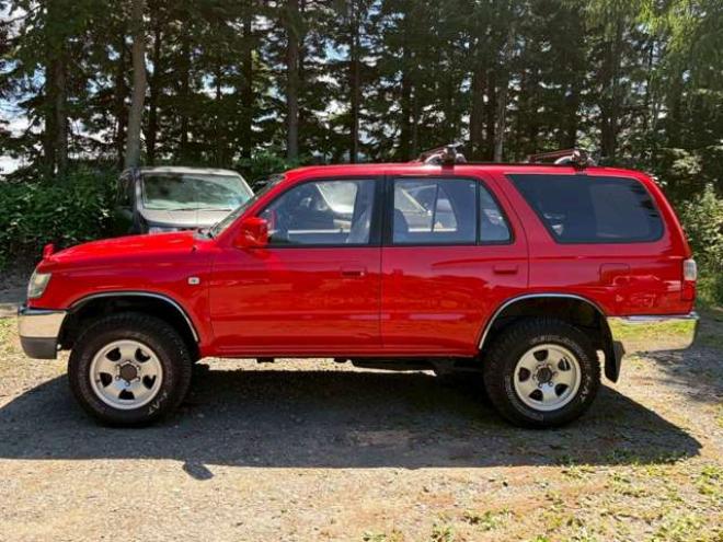 ハイラックスサーフ2.7 SSR-X 4WD　リフトアップ　全塗装済レッド　社外ナビ　ETC　パワステ　パワーウィンドウ　ABS　キーレスエントリー　ルーフレール　サンルーフ 2700