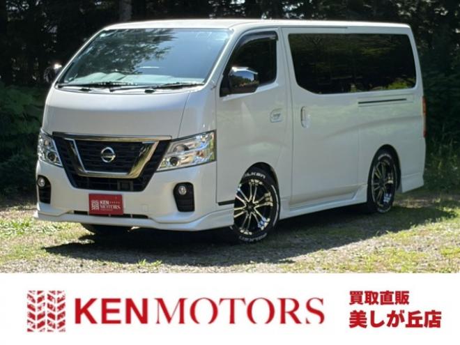 キャラバンNV350 2.5 プレミアムGX アーバンクロム ロングボディ ディーゼルターボ 4WD　ワンオーナー車オーテックエアロ　ローダウン社外ナビBカメラ地デジ　ブラインドモニター　エンジンスターター　社外17インチ 2500