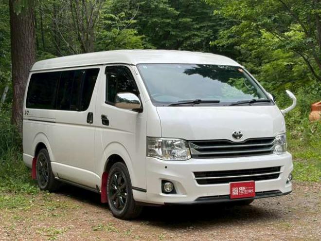 ハイエースバン2.7 スーパーGL プライムセレクション ワイド ロング ミドルルーフ 4WD　ベッドキット　ナビ　TV　バックカメラ　エアコン　ETC　パワステ　パワーウィンドウ　キーレスエントリー　両側スライドドア　盗難防止装置　障害物センサー 2700