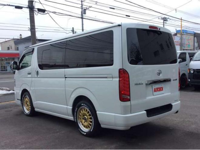 ハイエースバン2.8 スーパーGL ダークプライムII ロングボディ ディーゼルターボ 4WD　ESSEX FスポイラーVer3&サイドライナー&リアライナー　ESSEX　フロアマッド　ENCD17インチAW　ヨコハマPARADA17インチ　ハーフレザーシート　プッシュスタート　スマートキー　リアヒーター 2800