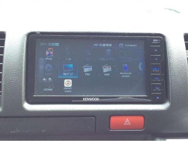 ハイエースバン2.8 DX ロング GLパッケージ ディーゼルターボ 4WD　キーレス　両側スライドドア　415SAFARI丸目キッド　衝突被害軽減システム　車線逸脱防止　横滑り防止装置　パワーヒート　オートマチックハイビーム　バックカメラ　メモリナビ　フルセグTV　　電動格納ミラー 2800