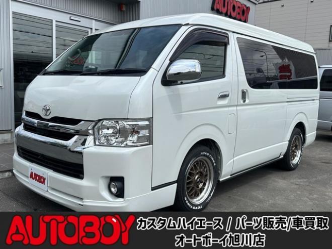 ハイエース2.7 GL ロング ミドルルーフ 4WD　プッシュスタート ETC パワースライドドア 前後ドラレコ 9インチナビ バックカメラ　フルセグTV DVD Bluetooth　フリップダウンモニター ベッドキット ワーク17AW　サブウーファー リアヒーター&クーラー 2700