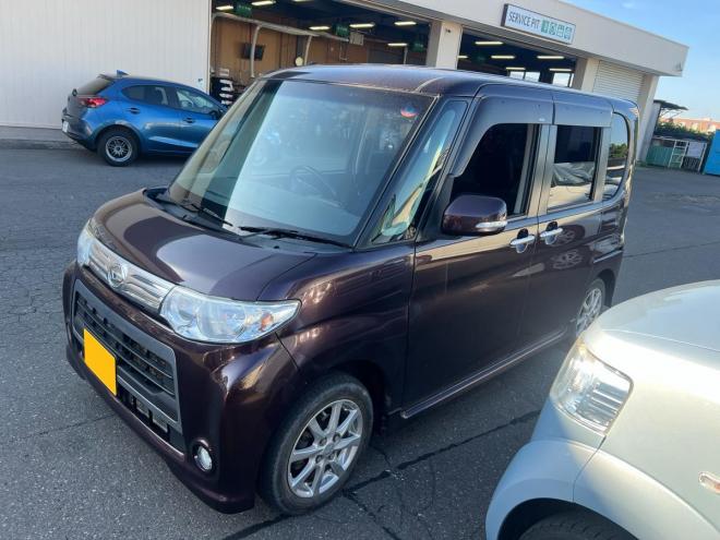 タント車検9/11 CVT マイナー後カスタムX 電動スライドドア HIDライト スマートキー 4WD 660 5Dr