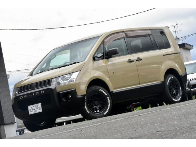 デリカD:5 　４ＷＤ　Gパワー　本州仕入　サンドベージュ　社外アルミ／タイヤ　社外ナビ／フリップダウンモニター　ＥＴＣ