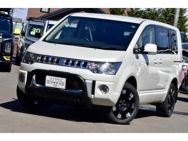 デリカDパワーパッケージ　４ＷＤ　新車外し１８インチアルミ／タイヤ　新品フロントガード　両側パワースライドドア