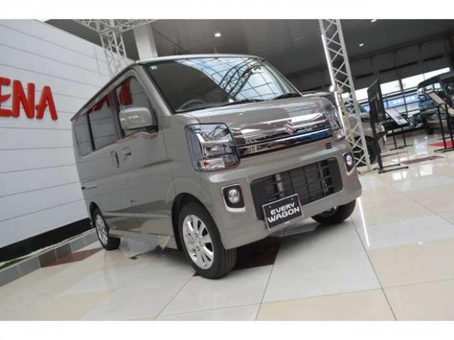 エブリイワゴン PZターボスペシャル 4WD　届出済未使用車4WDターボセーフティサポート搭載アイドリングストップ横滑り防止装置CVTマチック両側オートスライドドアオートステップハイビームアシストLEDライト 登録済未使用車 660