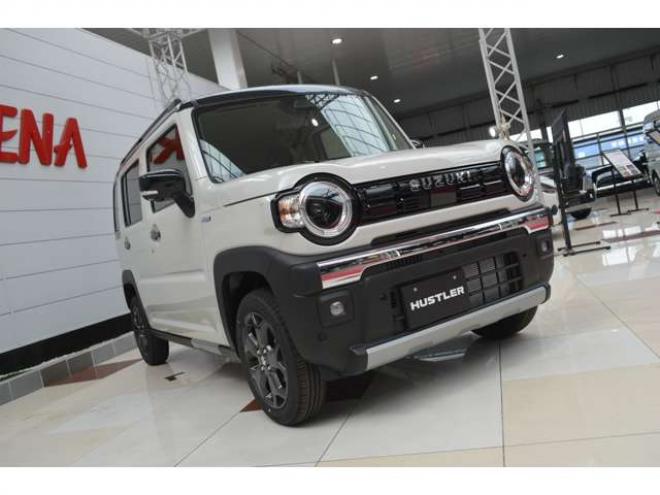 ハスラータフワイルドターボ 4WD　届出済未使用車ハイブリッド4WDターボセーフティサポート搭載スズキコネクト対応通信機装着車アダプティブクルーズコントロール全方位モニター付9インチナビTVバックカメラハイビームアシストLEDライト 登録済未使用車 660