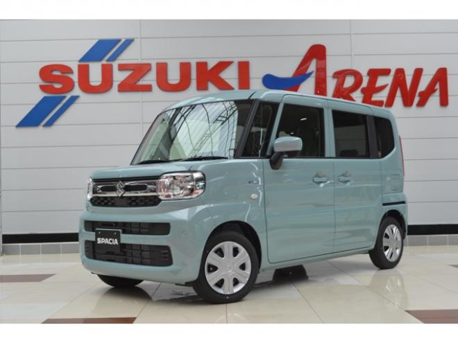 スペーシアハイブリッド X 4WD　ハイブリッド4WD全方位モニタ-ナビTVバックカメラスズキコネクト対応通信機装着車セーフティサポート搭載アイドリングストップ横滑り防止装置ハイビームアシストLEDライト両側オートスライドドアパーキングセンサー 登録済未使用車 660