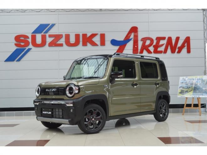 ハスラータフワイルド 4WD　届出済未使用車ハイブリッド4WDセーフティサポート搭載スズキコネクト対応通信機装着車アダプティブクルーズコントロール全方位モニター付9インチナビTVバックカメラハイビームアシストLEDライト 登録済未使用車 660
