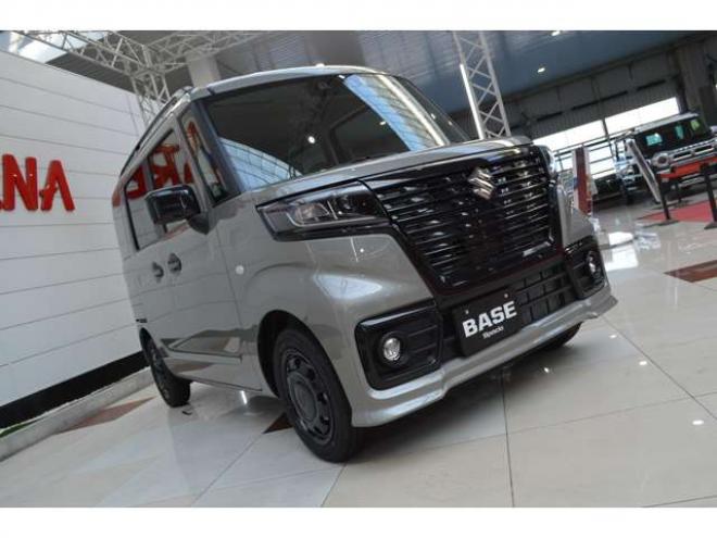 スペーシアベースXF 4WD　届出済未使用車4WDセーフティサポート搭載デュアルセンサーブレーキサポート後退時ブレーキサポート横滑り防止装置アダプティブクルーズコントロールLEDライト右側オートスライドドア 登録済未使用車 660