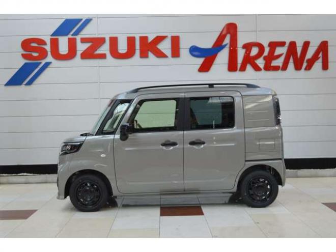 スペーシアベースXF 4WD　届出済未使用車4WDセーフティサポート搭載デュアルセンサーブレーキサポート後退時ブレーキサポート横滑り防止装置アダプティブクルーズコントロールLEDライト右側オートスライドドア 登録済未使用車 660