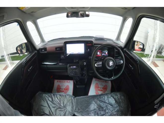 スペーシアカスタム ハイブリッド XS 4WD　ハイブリッド4WDセーフティサポート搭載スズキコネクト対応通信機装着車アダプティブクルーズコントロール全方位モニター付9インチナビ両側オートスライドドアLEDステアリングヒーターパーキングセンサー 登録済未使用車 660